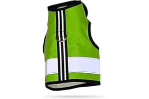 Kitty Holster Reflective Cat Harness – High-Visibility Cat Harness for Travel, Day and Night Walking - Soft Cotton Cat Accessories, Breathable, Secure & Washable, Made in USA - Loud Lime, S to M