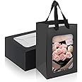 12 Pcs Kraft Paper Gift Bags With Clear Window - Wedding Party Favor Bags