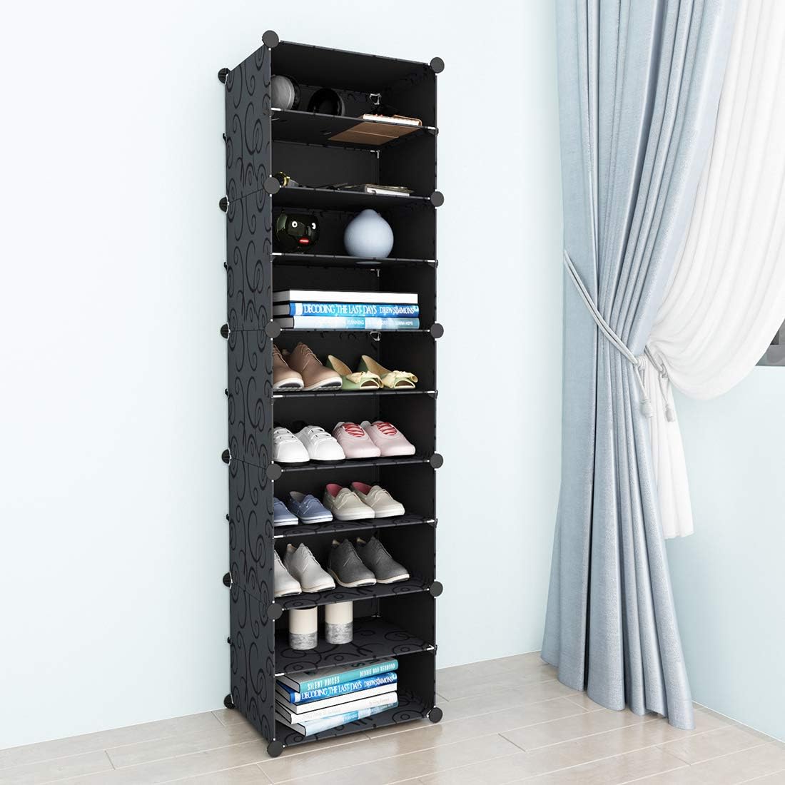 RangeChaussures Portable, Meuble Chaussure, Avec Portes,Armoire
