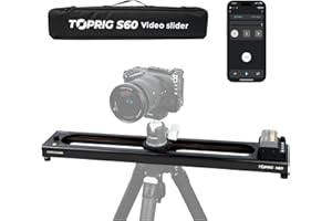 Accsoon Toprig 24''/60cm Camera Slider Motorized, Button and APP Control, Video Mode/Time-Lapse/Loop Mode/120° Panoramic for Video Shooting Photography Video Slider, Compatible with Gopro DSLR Camera