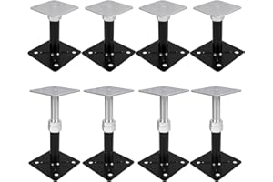 BBTEQEKN Screw Jack, 8 pcs Floor Jacks,Floor Straightener,Adjust Supports, Lift Supports, Level Supports, Adjustable House Jack for The Floor, Post 5" to 8"