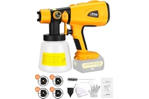 TAINGWEI Cordless Paint Sprayer for Dewalt 20v 60v Battery,200W HVLP Paint Sprayer Gun with Brushless Motor for Cabinets Cars Walls Furniture House Painting (Tool Only)