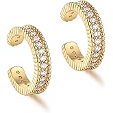MYEARS Women Ear Cuff Earring Gold Non Pierced Ear Cartilage Clip on Wrap Hoop 14K Gold Filled Tiny Boho Beach Simple Minimalist Delicate Handmade Hypoallergenic Jewelry Gift-Sold as Single/Pair