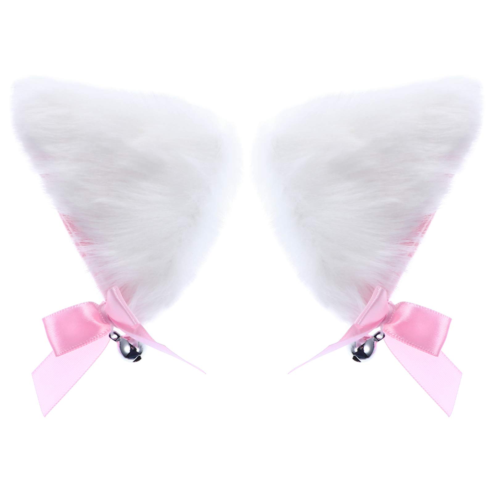 FRCOLOR 1 Pair Cat Ear Barrettes Plush Cat Ear Hair Clips Cute Animal Hair Pins Accessories for Cosplay Costume Party Style 1