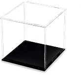 LEPEVNEY 10 x 10 x 10cm Acrylic Clear Display Case Perspex Box Display Cabinets for Collectables, Assemble Countertop Dustproof Protection Showcase for Toys Models Action Figures