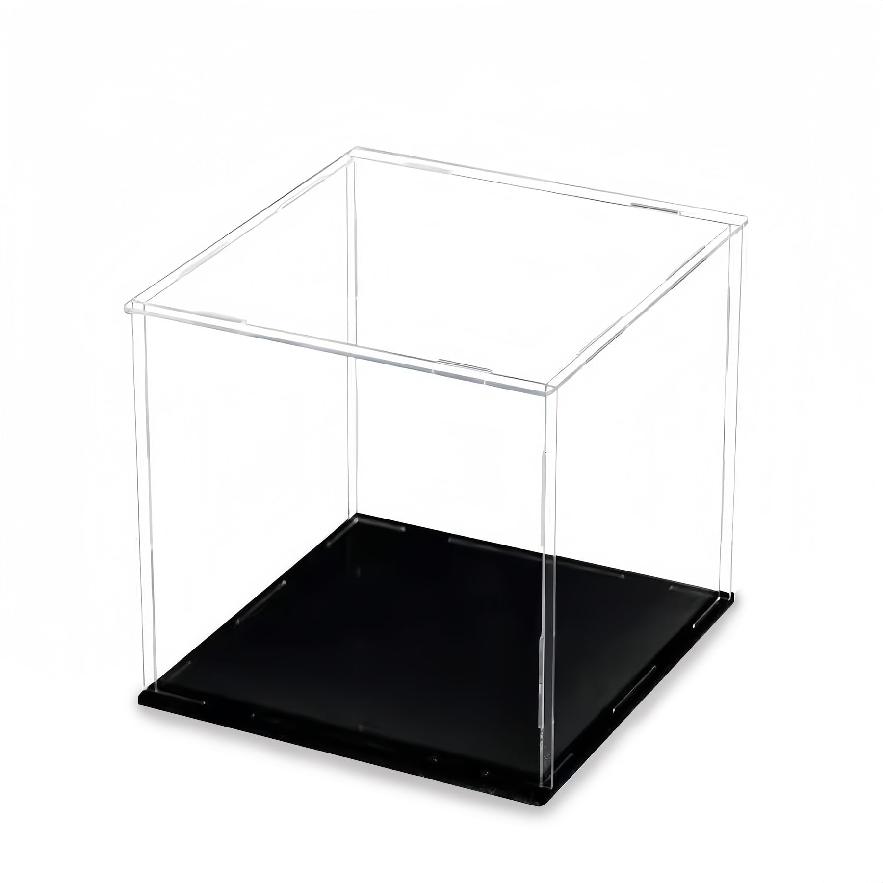 LEPEVNEY Acrylic Clear Display Case 20 x 20 x 20cm Perspex Box Display Cabinets for Collectables, Assemble Countertop Dustproof Protection Showcase for Action Figures Toys Models — image 1