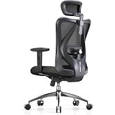 SIHOO M18 Ergonomic Office Chair, High Back Mesh Desk Chair with Adjustable Headrest & Lumbar Support, 330lbs Capacity Comput