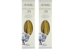 TartufLanghe Tartufissima N°19 Tagliatelle Pasta With Black Truffle – Authentic Imported Italian Wide Egg Noodles, Egg Pasta for Truffle Dishes, Gourmet Specialty From Italy - 8.81 OZ (Pack of 2)