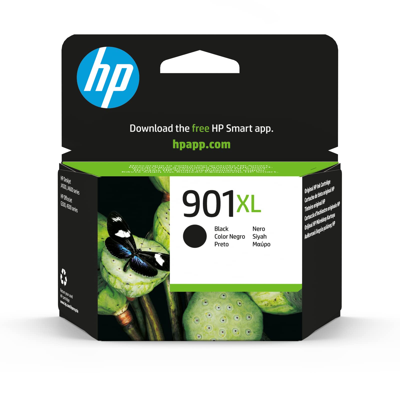 HP CC654AE 901XL High Yield Original Ink Cartridge, Black, Single Pack