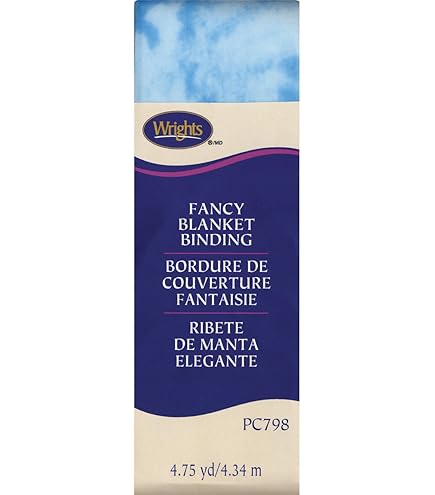 Yale Blue Wrights Rilegatura per coperta in raso a piega singola, 2 per 4- 3/4-Yard - Italia
