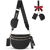 Cross Body Bag for Women Bum Bag Checkered Belt Bags Fanny Packs for Girls Travel Purse Fashion Waist Packs Crossbody Nylon Purse Trendy Shoulder Bags for Womens