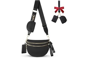 RSOTC Cross Body Bag for Women Bum Bag Checkered Belt Bags Fanny Packs for Girls Travel Purse Fashion Waist Packs Crossbody Nylon Purse Trendy Shoulder Bags for Womens