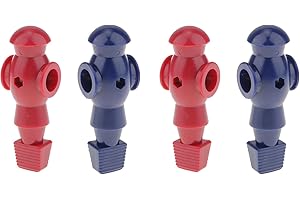 4pcs Wezxrauo Replacement Foosball Players, Realistic Soccer Figure Men for Table Football Game, Blue and Red Foosball Men Se