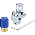 Aupoko A/C Retrofit Valve Kit, Retrofit Valve with Dust Cap Convert, BPV31 Bullet Piercing Tap Valve Line Tap Valve Kit, Fits for HVAC Refrigerant System R12 R22 R502 R134A