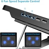 LIANGSTAR 6 Fan Laptop Cooling Pad 12-17 inch with 7 Height Adjustable Stand view 5