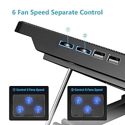 LIANGSTAR Laptop Cooling Pad, Laptop Cooler with 6