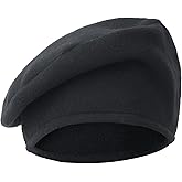 KUOIN Medieval Beret Cap Renaissance Festival Cosplay Hat for Women Men