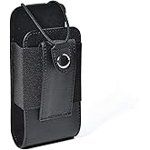 Universal Radio Holster, Tactical Leather Pouch for BaoFeng Quansheng Retevis Yaesu Midland Icom Kenwood Motorola Walkie Talkie HT