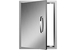 AHLOKI Rust-Proof Outdoor BBQ Access Door - Double, 304 Stainless Steel, 18''W X 24''H