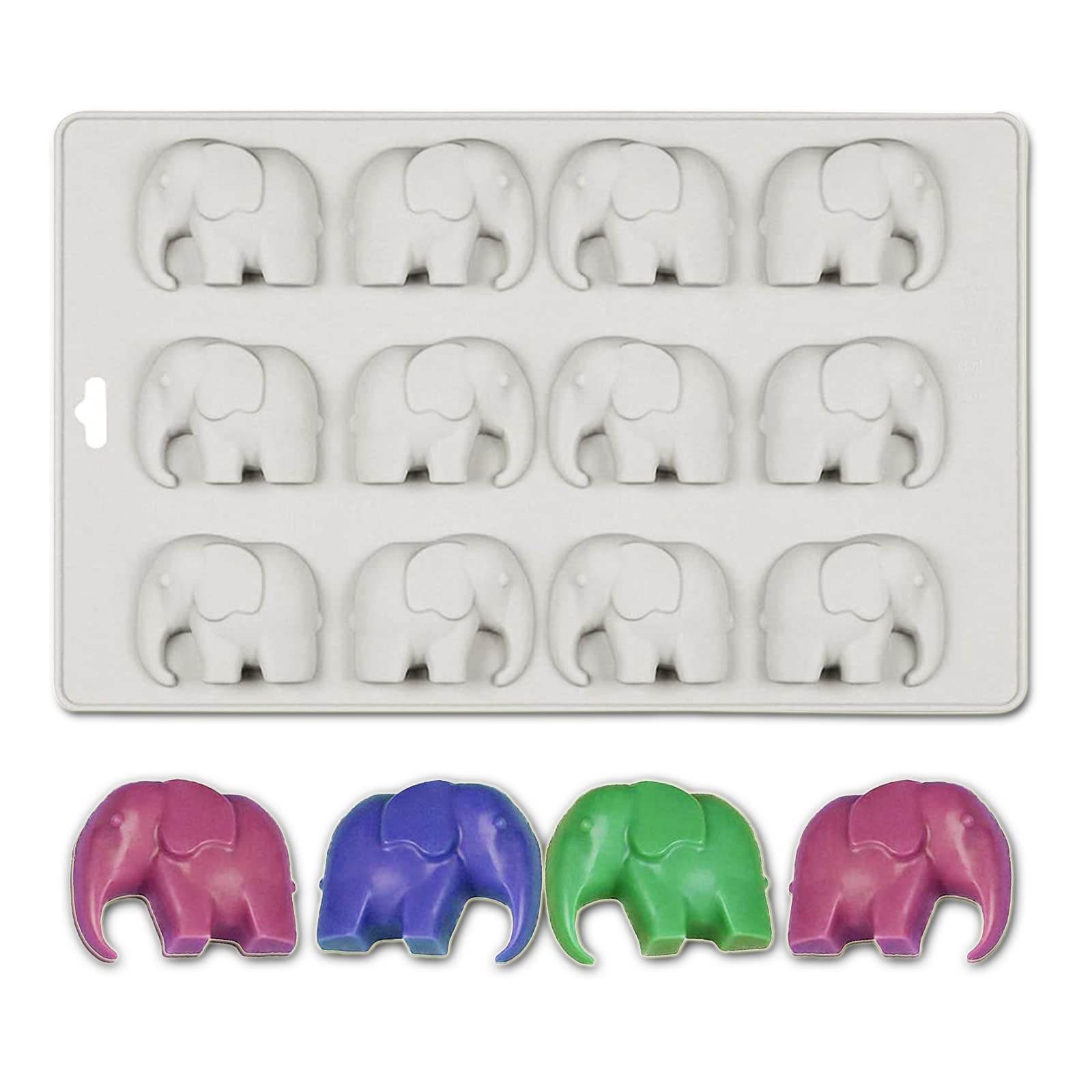 WishesMar Silicone Mould for Chocolate Candy Forming Mold Elephant Shape - Non-Stick Reusable DIY Molds for Kitchen Creation Fun