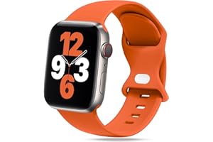 STG Sport Silicone Band Compatible with Apple Watch Band 38mm 40mm 41mm 42mm 44mm 45mm 49mm S/M M/L iWatch Ultra 2/Ultra Series 9/8/7/6/5/4/3/2/1 SE Women Men (38/40/41mm S/M, Orange)