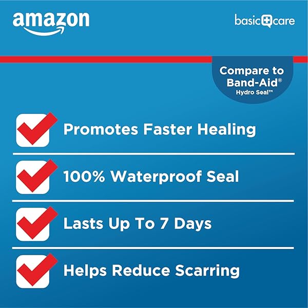 AMAZON BASIC CARE ADVANCED FAST HEALING HYDROCOLLOID GEL BANDAGES, FINGERS & TOES, 16 CT