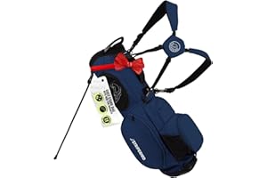 STRIPEBIRD Golf Stand Bag with Hub for Magnets - 4 Way Full-Length Dividers Golf Club Bag - Flexfit Rotatable & Adjustable Dual Straps - Lightweight Golf Bag Stand - Golf Bags for Men