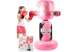 VCOLAN Punching Bag for Kids,New Upgraded 360°Rotating Kids Punching Bag,Inflatable Boxing Bag Toy for Boys Girls, Christmas Birthday Gift for Kids Age 3-12