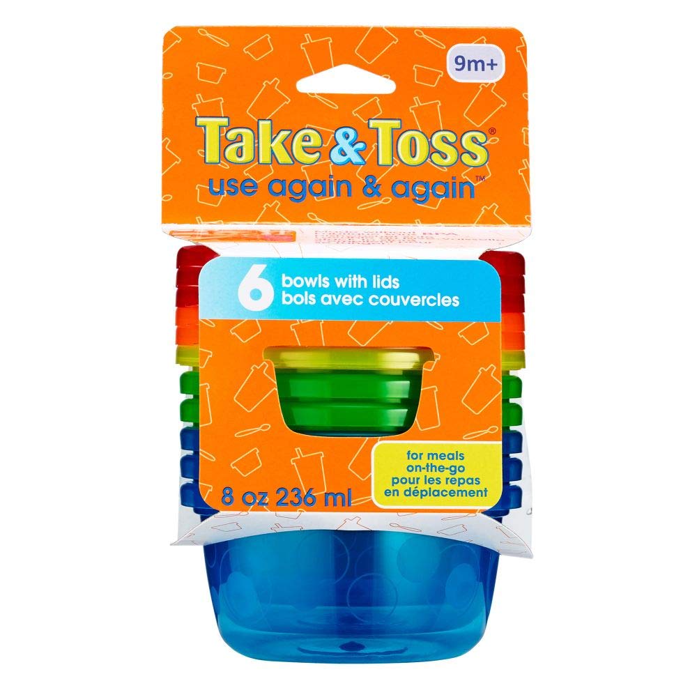Take & Toss Toddler Bowls with Lids - 8oz, 6 pack : Baby Drinkware : Baby