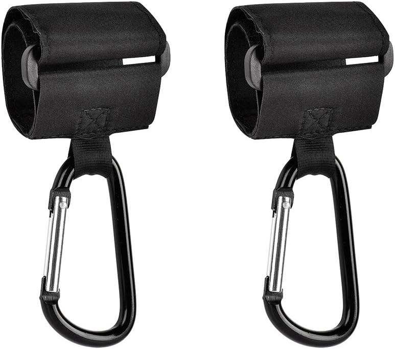 Stroller Hooks, iitrust Buggy Clips, 2-Pack, Hook Your Shopping & Bags Safely on Your Pushchair or Stroller, Clip Your Handbag or Baby Change Bag to Your Pram, Each Hook Supports 5 kg - Universal fit