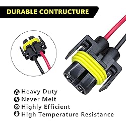 Dewkou 2 PCS H11 Car Light Wire Socket