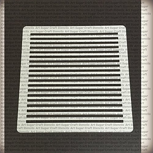 Stripes Cookie stencil - cupcake designs for air brush - Royal icing