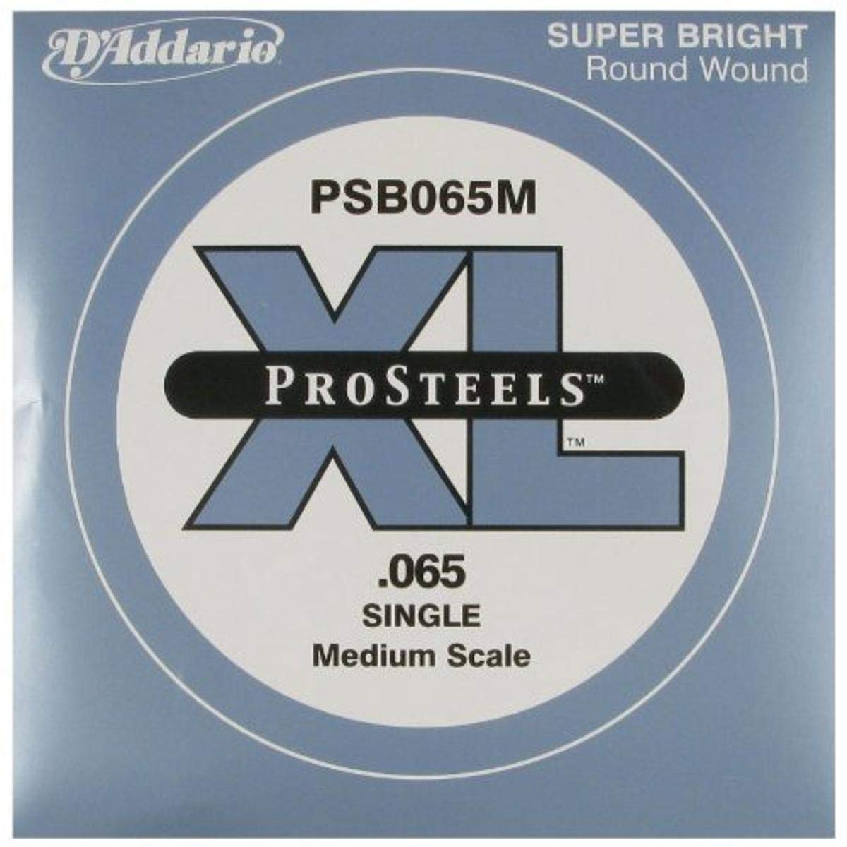 D'Addario PSB065M ProSteels Bass Guitar Single String, Medium Scale, .065