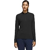 Adidas Womens Ultimate365 Solid Quarter-Zip Mock Long Sleeve Top