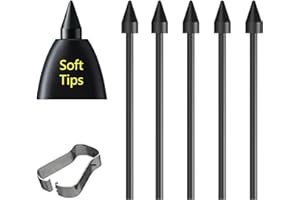 OEM S24 Ultra Pen Tips, 5Pack Soft Nibs Replacement for Samsung Galaxy Tab S8/S8+, S9/S9+/Ultra/FE All Version Stylus S Pen +