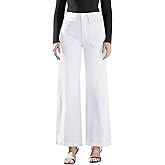 Queenwin Women's Wide Leg Sweatpant Jeans Y2k Baggy Loose Trouser Jeans High Waisted Stretch Denim Pants