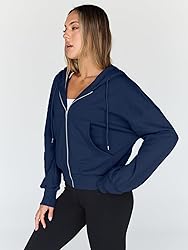 Trendy Queen Hoodies for Women Full Zip Up Cropped