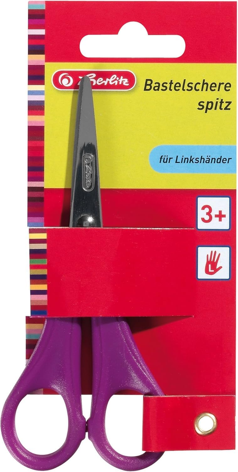 Herlitz Crafting Scissors/Rounded/with Cutting Assistance and Centimetre Scale/Assorted Colours