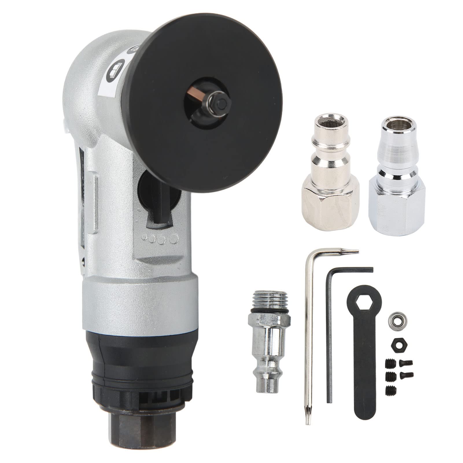 Luqeeg Pneumatic Chamfering Machine, 1/4 Inch Air Chamfer Tool for Metal, 30000RPM R0-R1 Air Beveling Machine Deburring Tool with 5 Level Speed Adjustment for Metal Trimming (American Style)