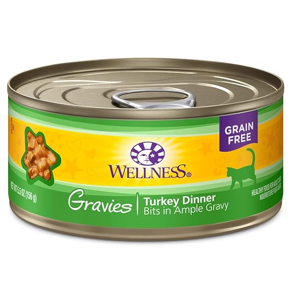WELLNESS NATURAL GRAIN FREE GRAVIES TURKEY DINNER CANNED...
