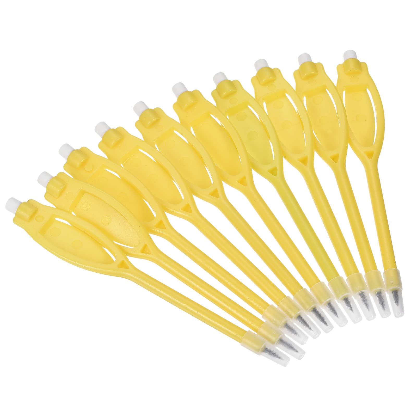 PATIKIL Golf Scoring Pencils with Eraser, 30 Pack Oval Clip Plastic 2H Marker Pens for Sport Games Meeting, Yellow