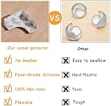 Angloria 100% Silicone Corner Protectors Gray 4P Pre-Adhesive view 4