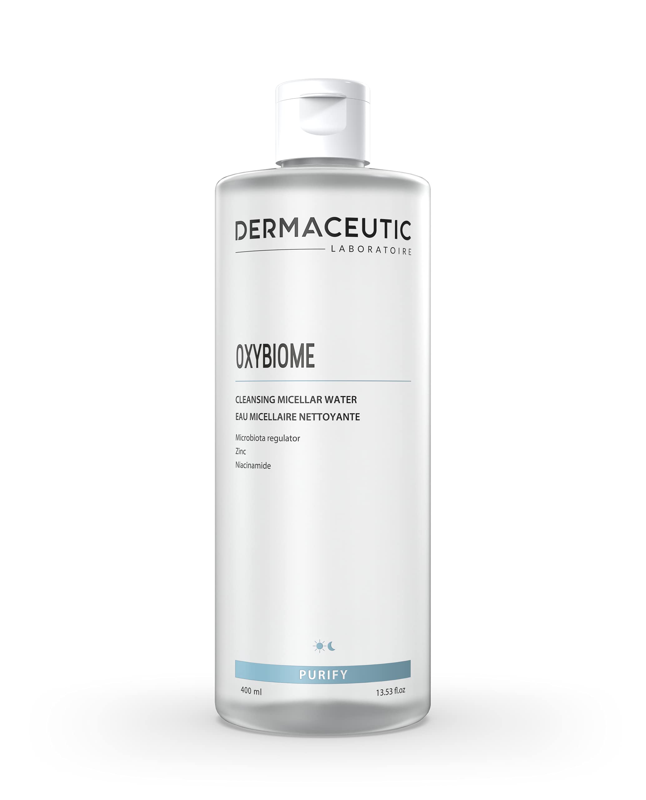 Dermaceutic Oxybiome - Cleansing Micellar Water with Microbiota regulator, Zinc gluconate and Niacinamide - 400 ml