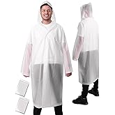 ANYOO Rain Ponchos for Adults Lightweight Reusable Raincoats for Men Women Emergency Rain Jacket with Hood 2 Pack