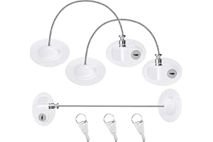 Maveek 3 Pack Child Safety Refriderator Lock, Cabinet Lock with 3 Keys, Drawer Lock with 6 Extra Strong Adhesive Stick Pads f