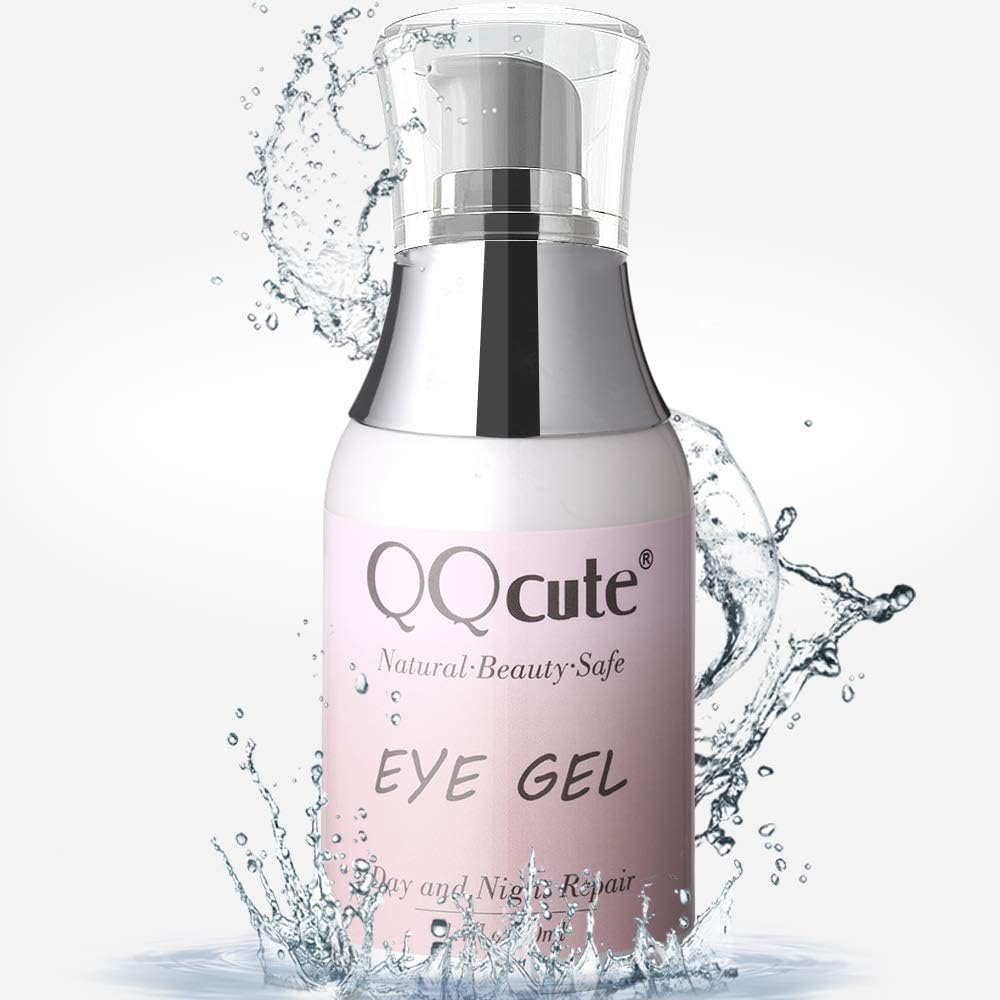 Eye Gel, QQ Cute Day & Night Anti-Aging Eye Treatment Cream for Wrinkle, Dark Circle, Fine Line, Puffy Eyes, Bags - 1.7 oz