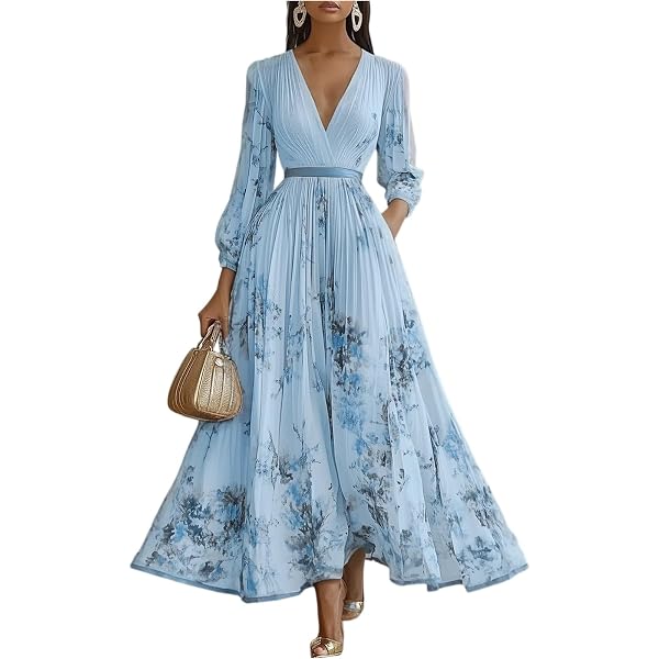 medeshe women's chiffon floral holiday beach bridesmaid maxi dress sundress Wedtrend Women Green Large Floral Wedding Guest Dress Sheath Halter  Backless Long Bridesmaid Dress with Ruffles  WEDTREND