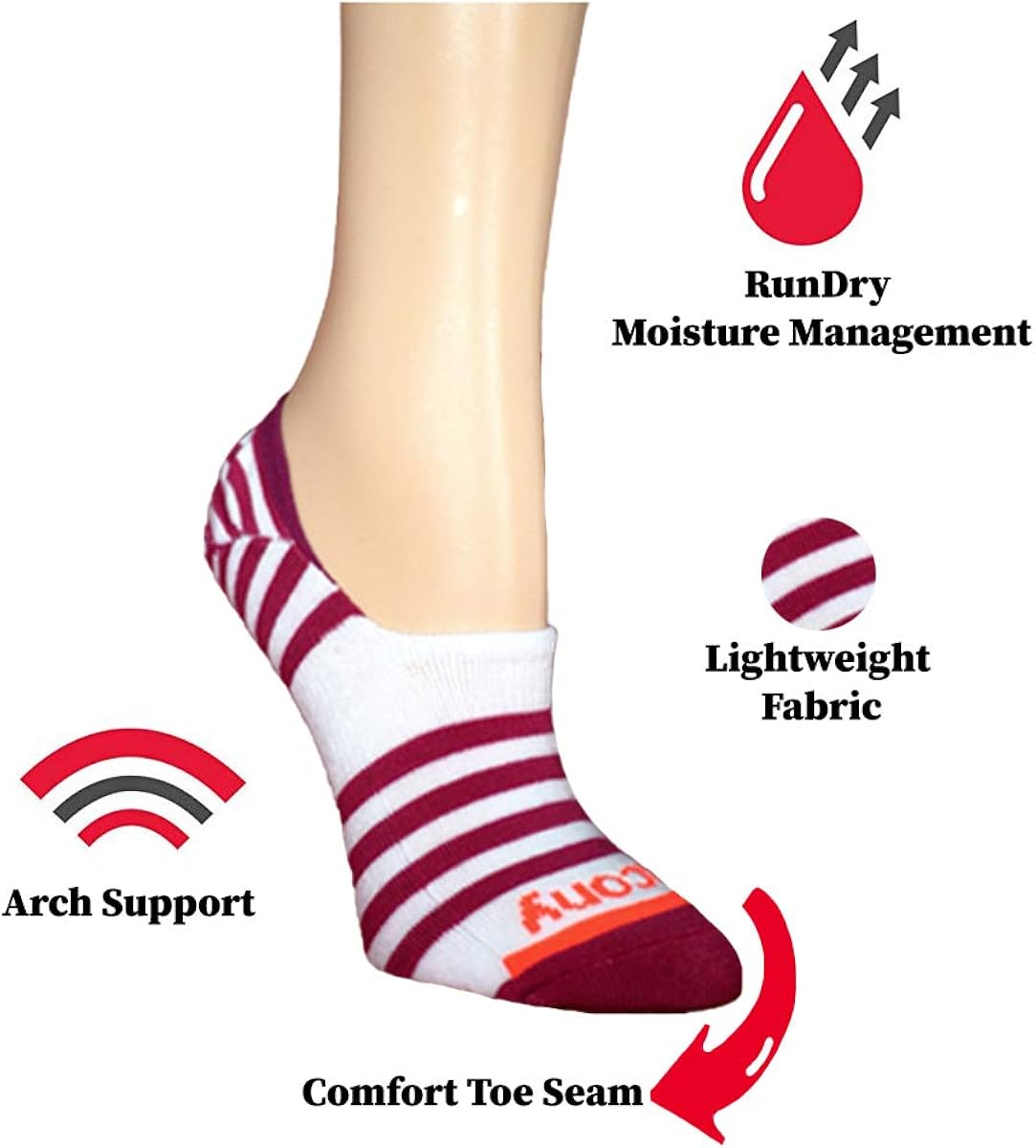 Saucony Women's 8-pair No Show Cushioned Invisible Liner Socks at  Women’s Clothing store