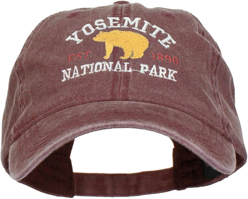 Yosemite National Park Embroidered Washed Cap