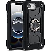 MARKILL Compatible with iPhone 16e Case with Stand, Military Grade Drop Protection Full Body Rugged Heavy Duty Case 3 in 1 Protective Durable Cover for iPhone 16e 6.1” 2025 (Black)